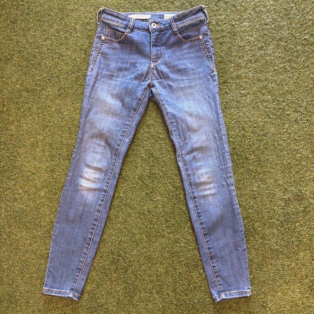 Anthro Pilcro and the Letterpress Woman's Seamed High Rise Denim Legging Size 26